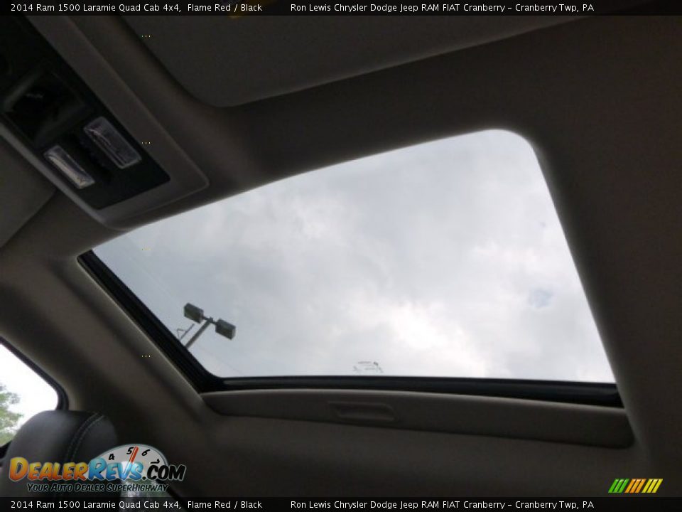 2014 Ram 1500 Laramie Quad Cab 4x4 Flame Red / Black Photo #16
