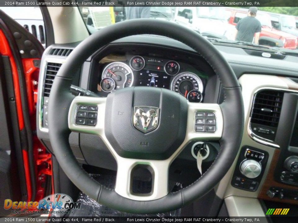 2014 Ram 1500 Laramie Quad Cab 4x4 Flame Red / Black Photo #20