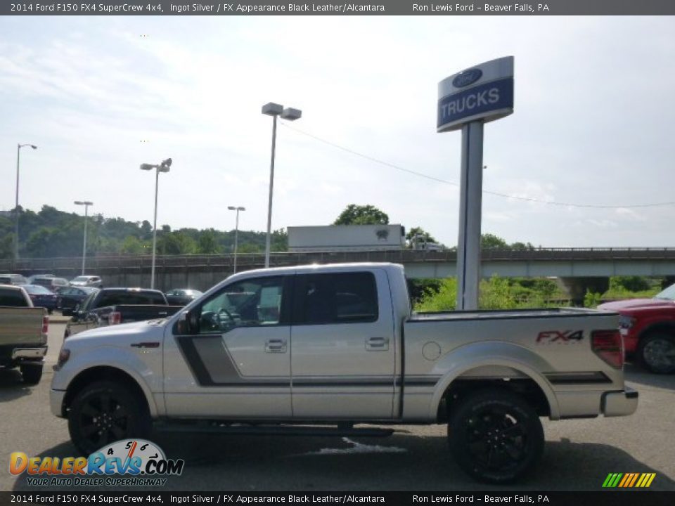 2014 Ford F150 FX4 SuperCrew 4x4 Ingot Silver / FX Appearance Black Leather/Alcantara Photo #5