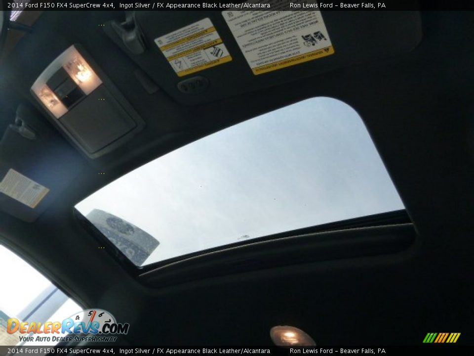 2014 Ford F150 FX4 SuperCrew 4x4 Ingot Silver / FX Appearance Black Leather/Alcantara Photo #13
