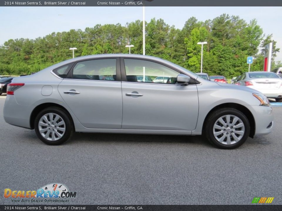 2014 Nissan Sentra S Brilliant Silver / Charcoal Photo #6