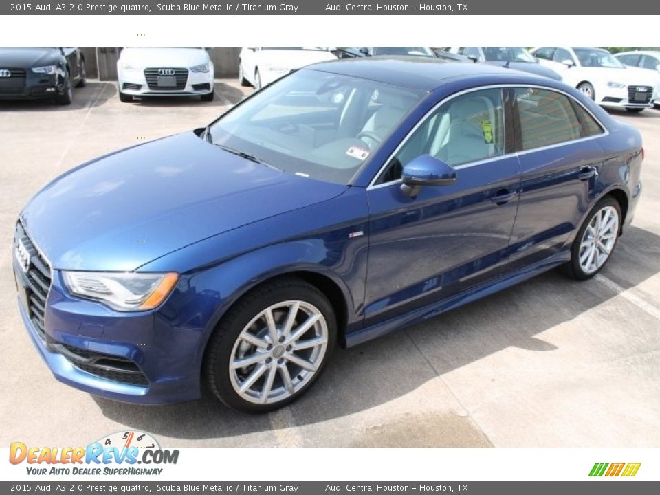 2015 Audi A3 2.0 Prestige quattro Scuba Blue Metallic / Titanium Gray Photo #3