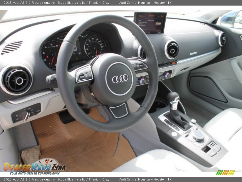 Titanium Gray Interior - 2015 Audi A3 2.0 Prestige quattro Photo #10
