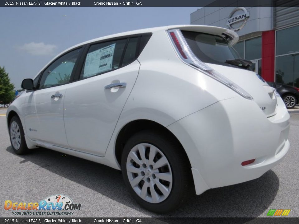 2015 Nissan LEAF S Glacier White / Black Photo #3