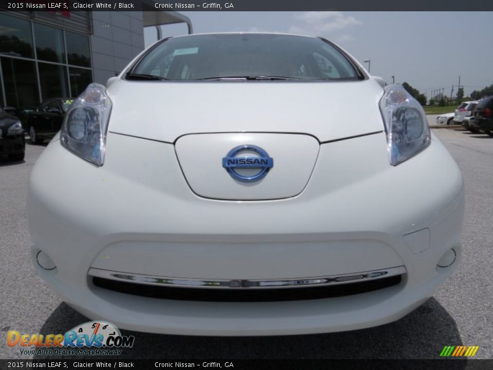 2015 Nissan LEAF S Glacier White / Black Photo #8