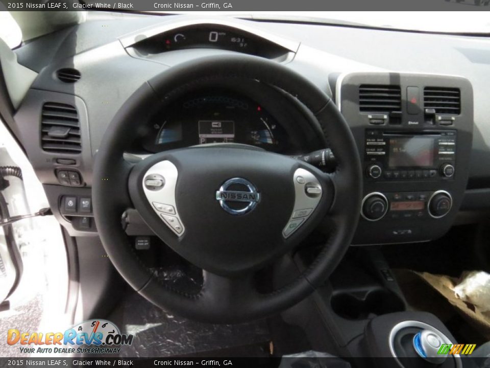 2015 Nissan LEAF S Glacier White / Black Photo #10