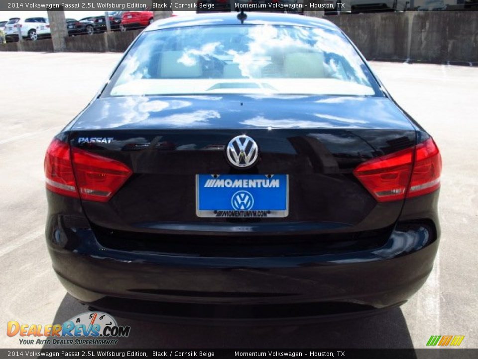 2014 Volkswagen Passat 2.5L Wolfsburg Edition Black / Cornsilk Beige Photo #5