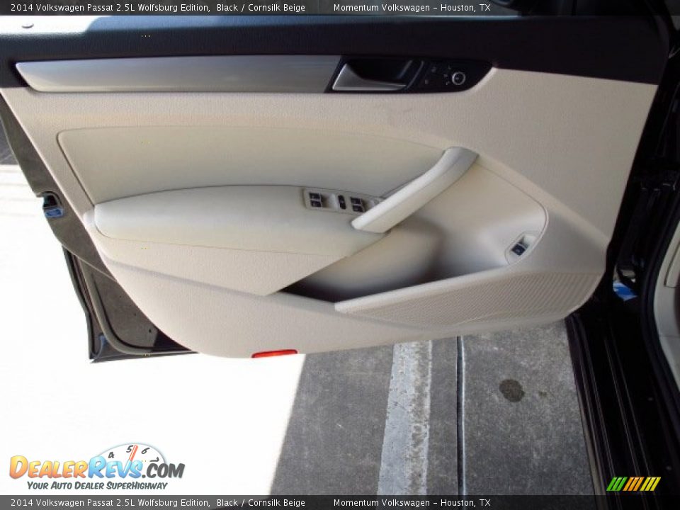 2014 Volkswagen Passat 2.5L Wolfsburg Edition Black / Cornsilk Beige Photo #8