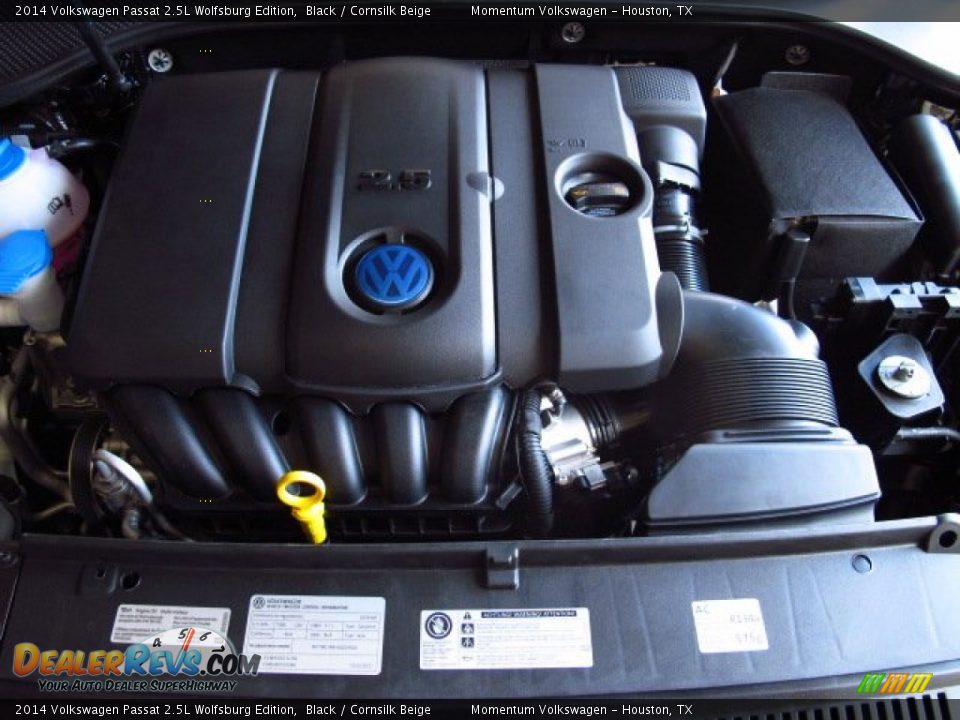 2014 Volkswagen Passat 2.5L Wolfsburg Edition Black / Cornsilk Beige Photo #21