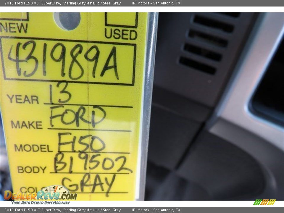 2013 Ford F150 XLT SuperCrew Sterling Gray Metallic / Steel Gray Photo #18