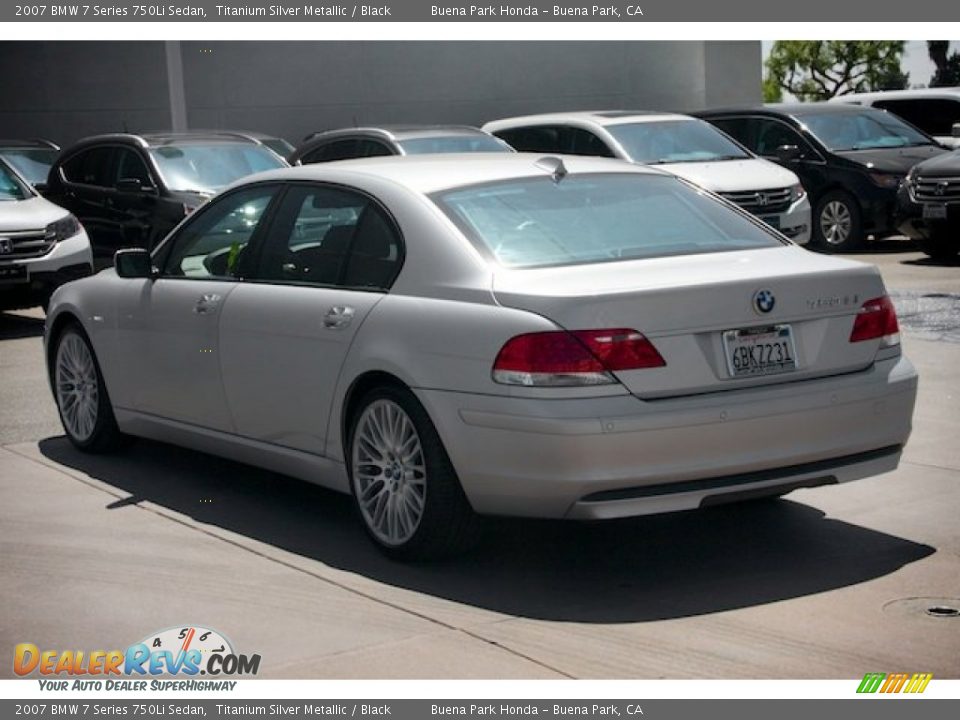 2007 BMW 7 Series 750Li Sedan Titanium Silver Metallic / Black Photo #2