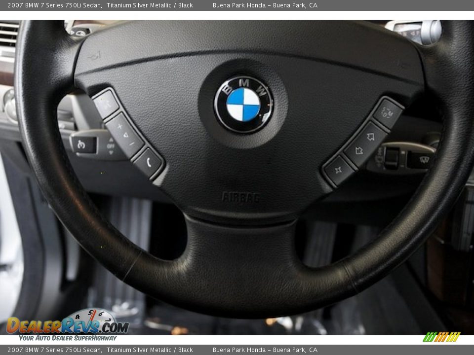 2007 BMW 7 Series 750Li Sedan Titanium Silver Metallic / Black Photo #6