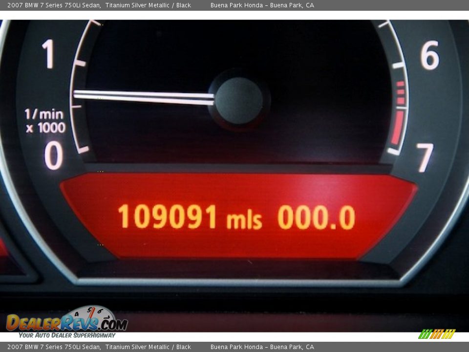 2007 BMW 7 Series 750Li Sedan Titanium Silver Metallic / Black Photo #7