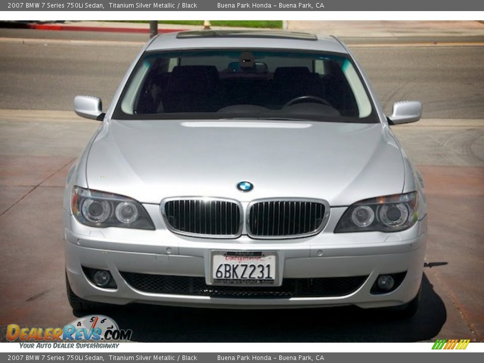 2007 BMW 7 Series 750Li Sedan Titanium Silver Metallic / Black Photo #8