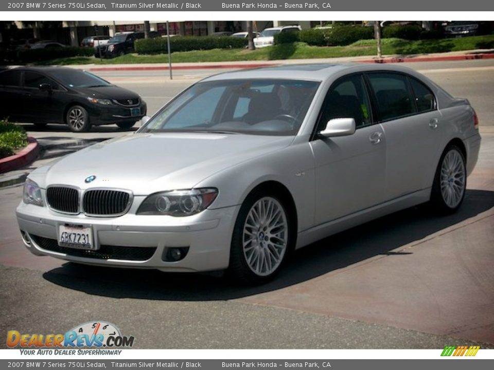 2007 BMW 7 Series 750Li Sedan Titanium Silver Metallic / Black Photo #9