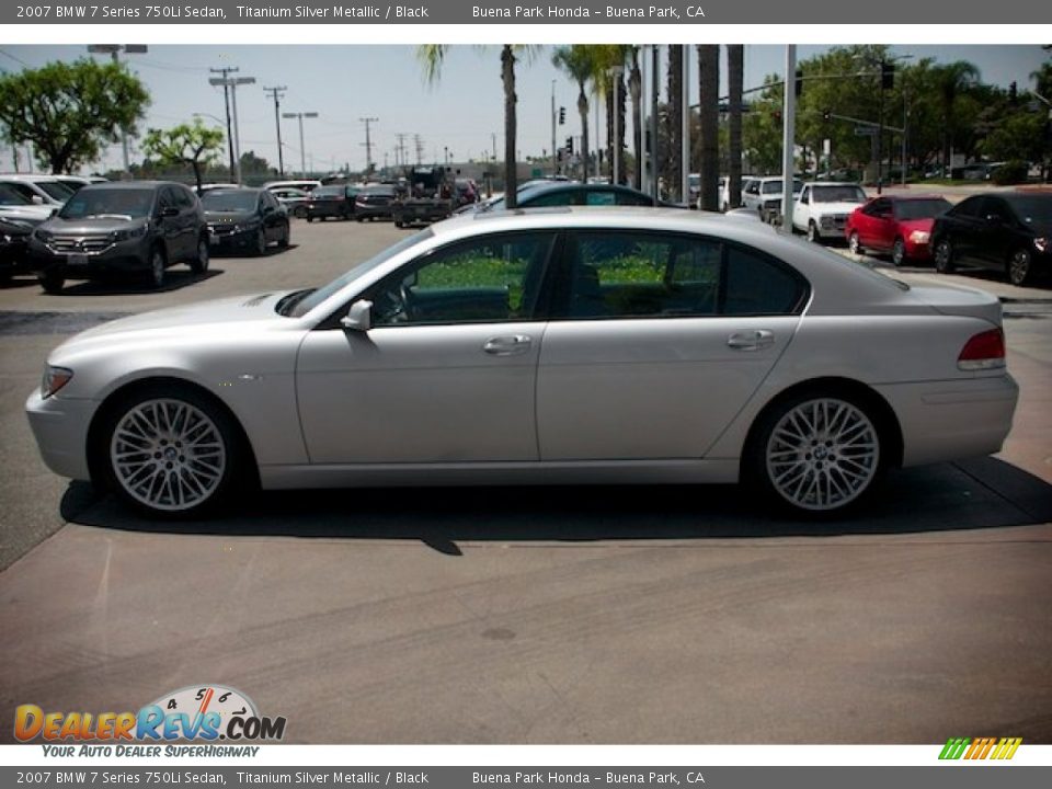 2007 BMW 7 Series 750Li Sedan Titanium Silver Metallic / Black Photo #10