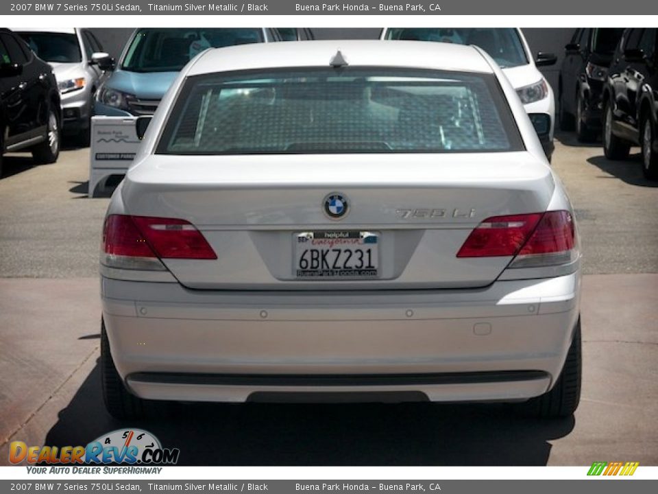 2007 BMW 7 Series 750Li Sedan Titanium Silver Metallic / Black Photo #11