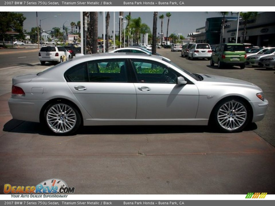 2007 BMW 7 Series 750Li Sedan Titanium Silver Metallic / Black Photo #13