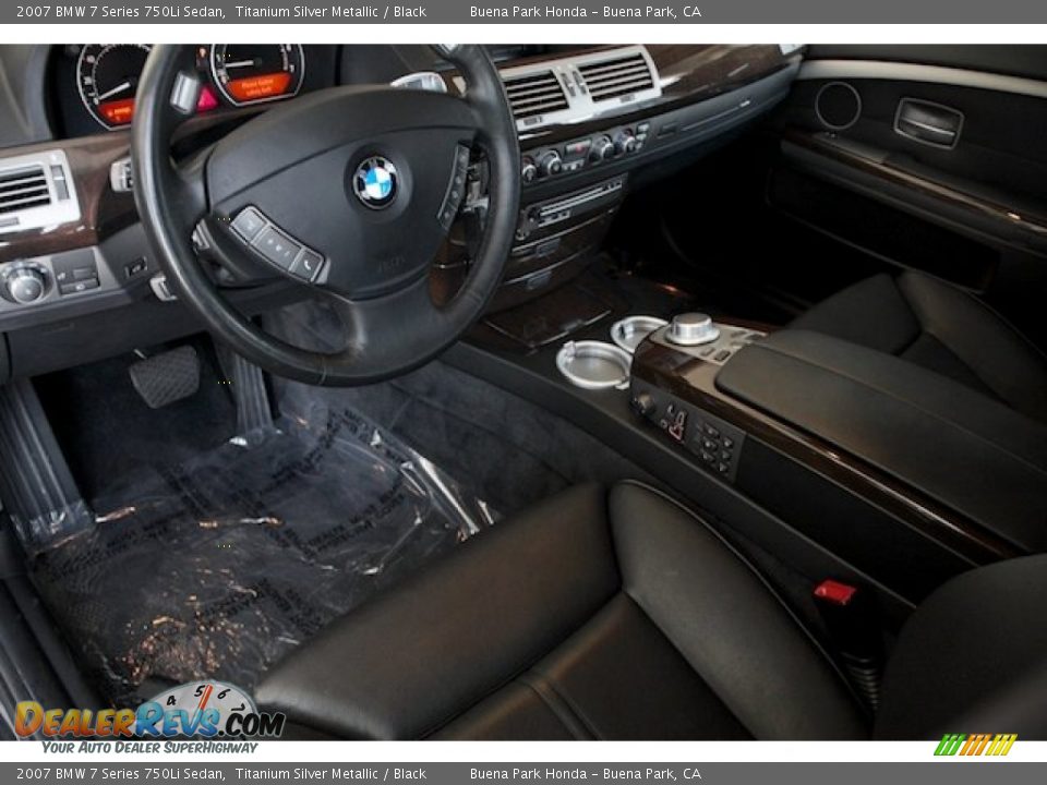 2007 BMW 7 Series 750Li Sedan Titanium Silver Metallic / Black Photo #14