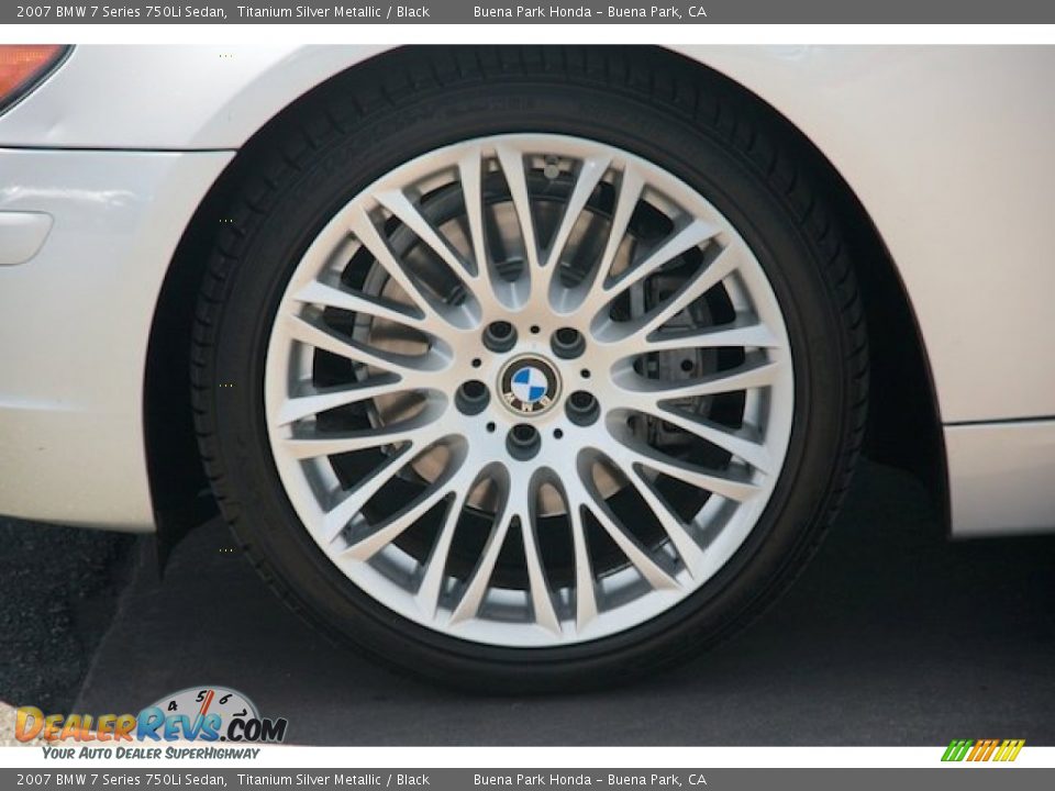 2007 BMW 7 Series 750Li Sedan Titanium Silver Metallic / Black Photo #33