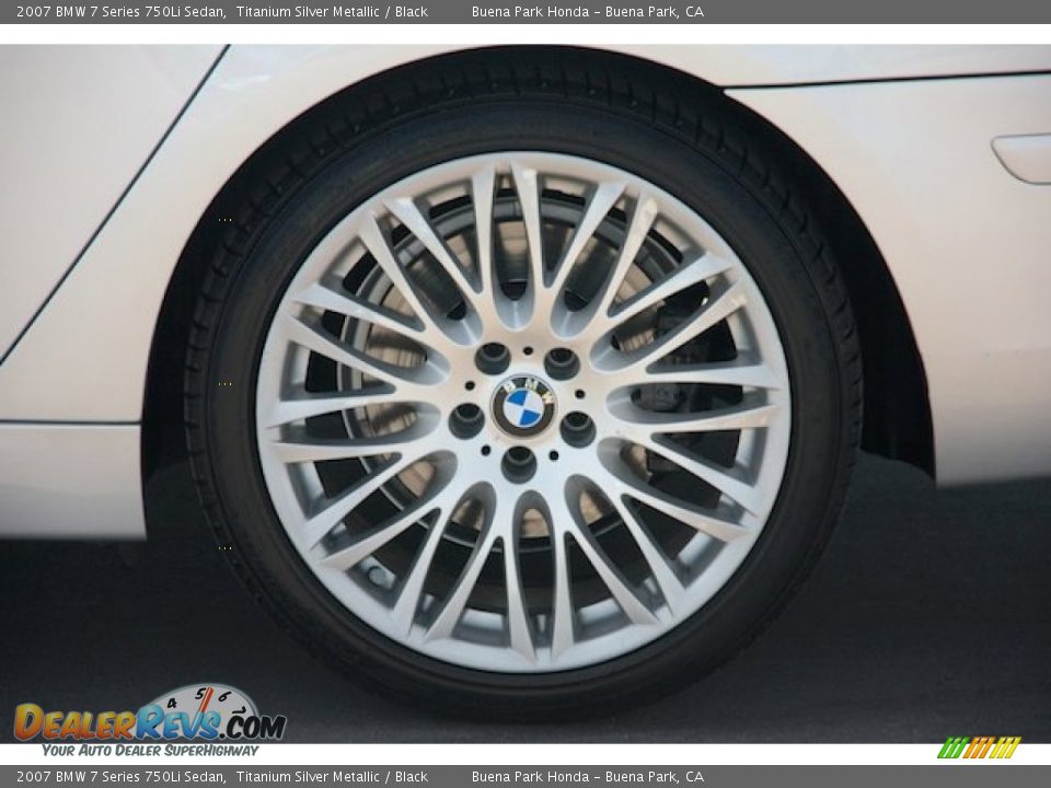 2007 BMW 7 Series 750Li Sedan Titanium Silver Metallic / Black Photo #34