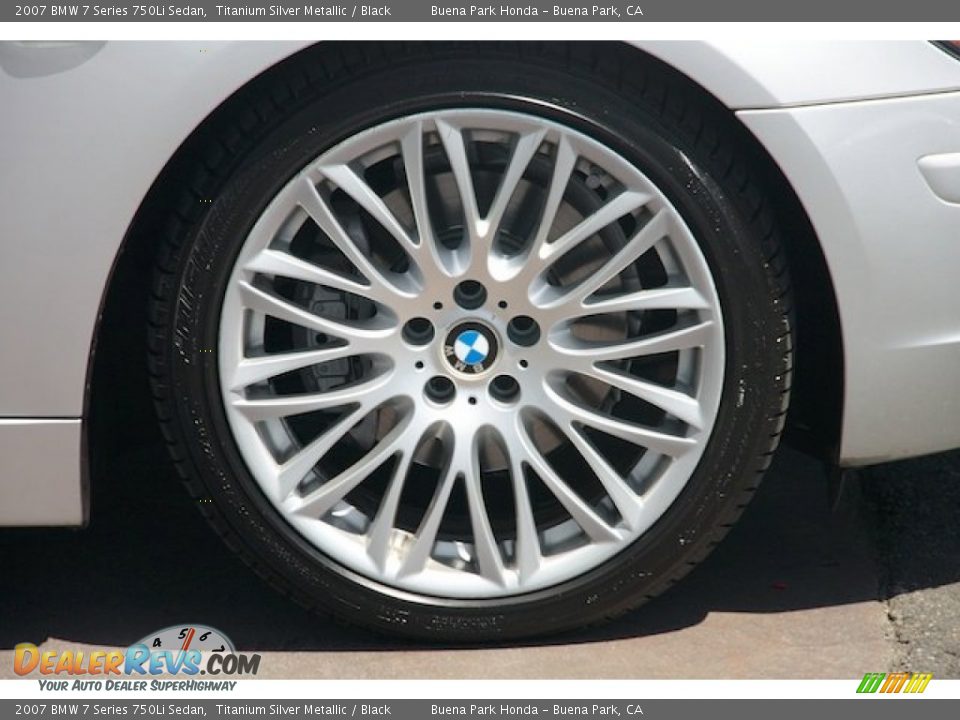 2007 BMW 7 Series 750Li Sedan Titanium Silver Metallic / Black Photo #35
