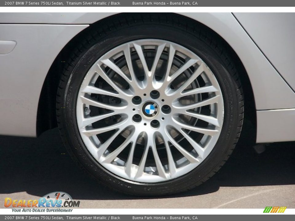 2007 BMW 7 Series 750Li Sedan Titanium Silver Metallic / Black Photo #36