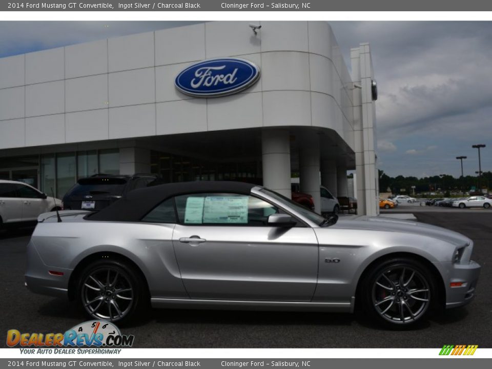 2014 Ford Mustang GT Convertible Ingot Silver / Charcoal Black Photo #2