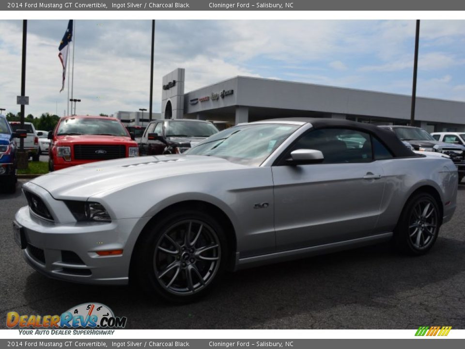 2014 Ford Mustang GT Convertible Ingot Silver / Charcoal Black Photo #3