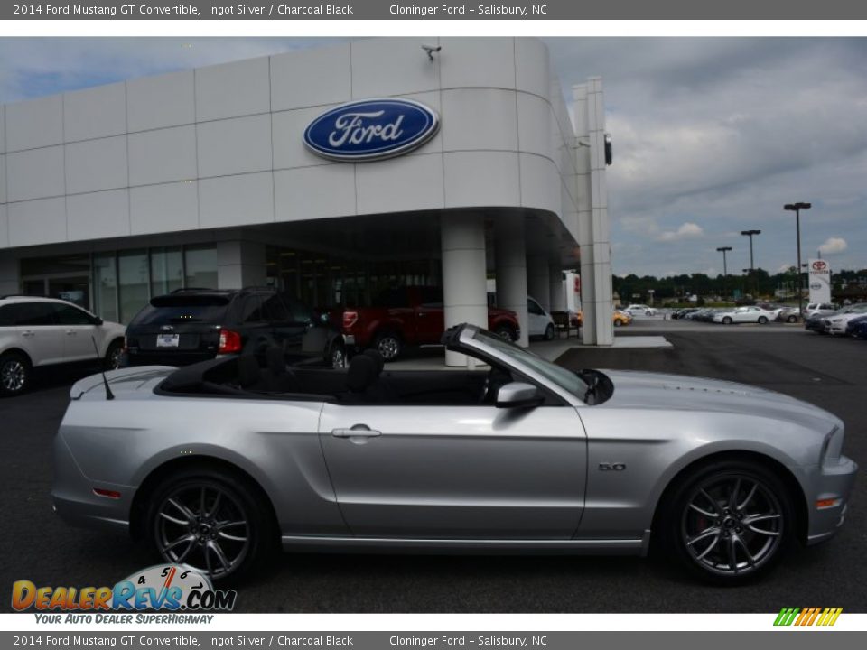 2014 Ford Mustang GT Convertible Ingot Silver / Charcoal Black Photo #6