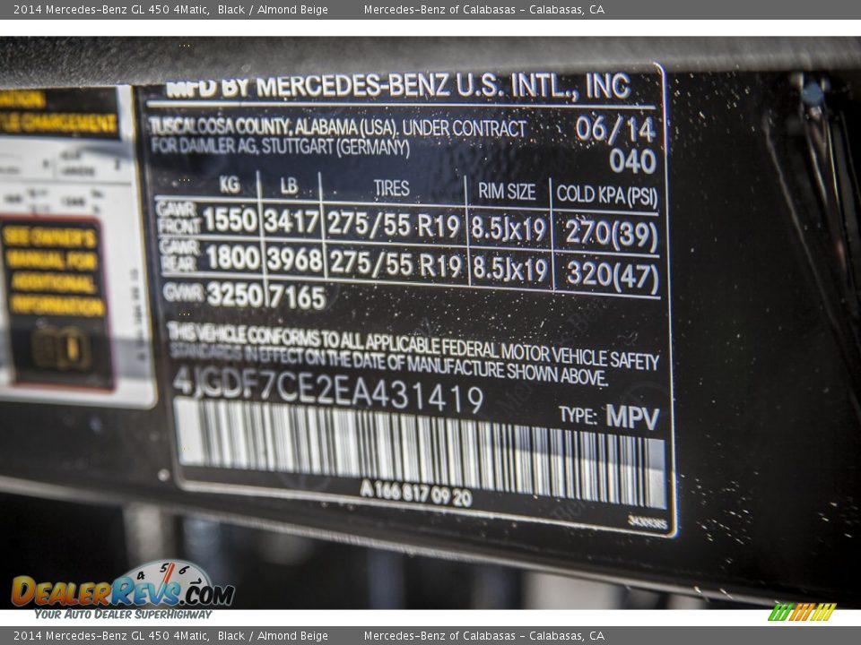 2014 Mercedes-Benz GL 450 4Matic Black / Almond Beige Photo #7