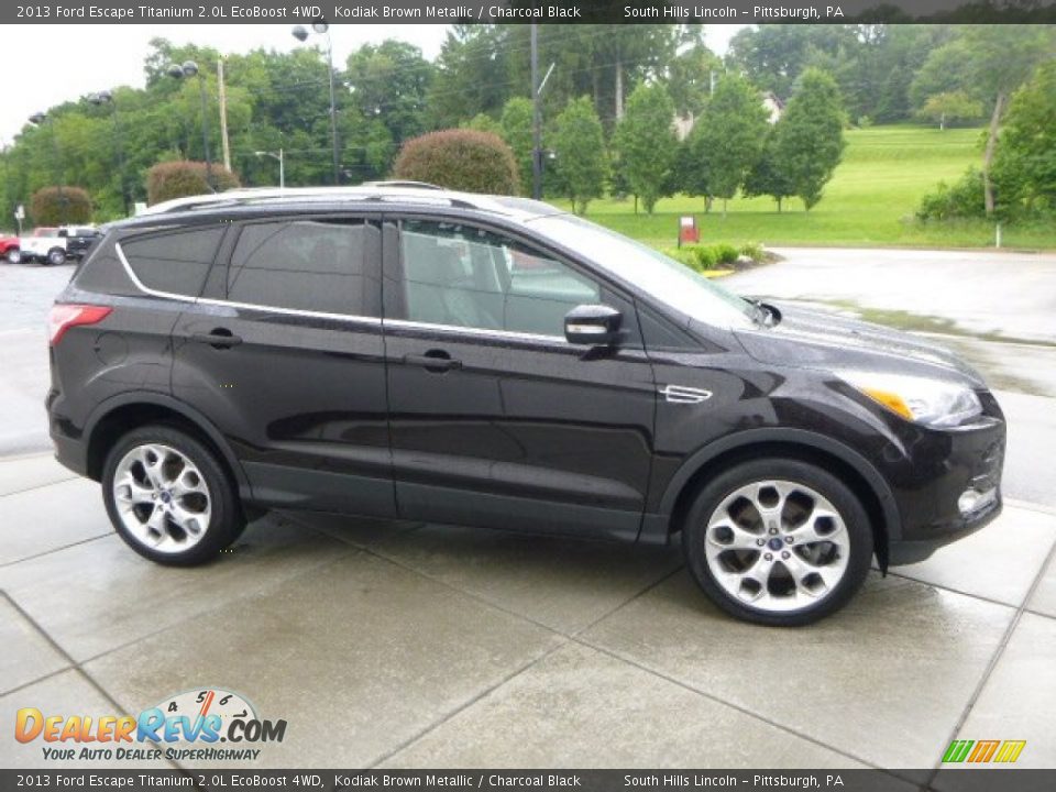 2013 Ford Escape Titanium 2.0L EcoBoost 4WD Kodiak Brown Metallic / Charcoal Black Photo #6