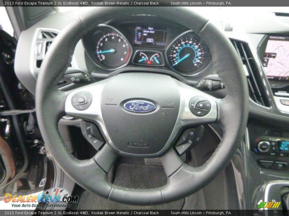 2013 Ford Escape Titanium 2.0L EcoBoost 4WD Kodiak Brown Metallic / Charcoal Black Photo #20