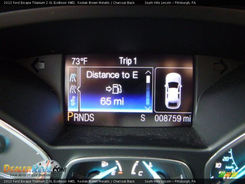2013 Ford Escape Titanium 2.0L EcoBoost 4WD Kodiak Brown Metallic / Charcoal Black Photo #23