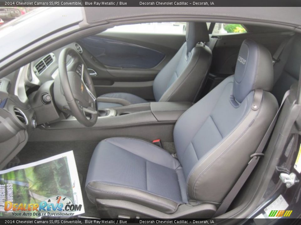 Blue Interior - 2014 Chevrolet Camaro SS/RS Convertible Photo #7