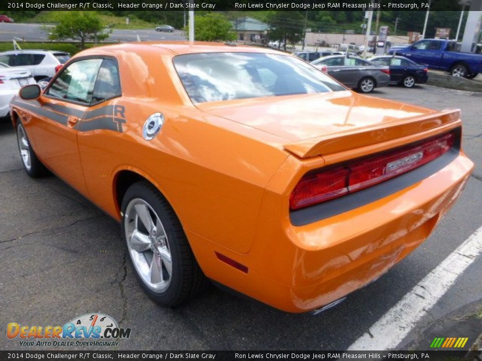 2014 Dodge Challenger R/T Classic Header Orange / Dark Slate Gray Photo #3