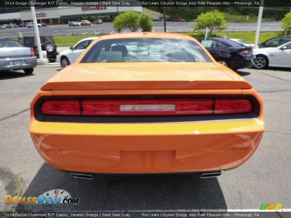2014 Dodge Challenger R/T Classic Header Orange / Dark Slate Gray Photo #4