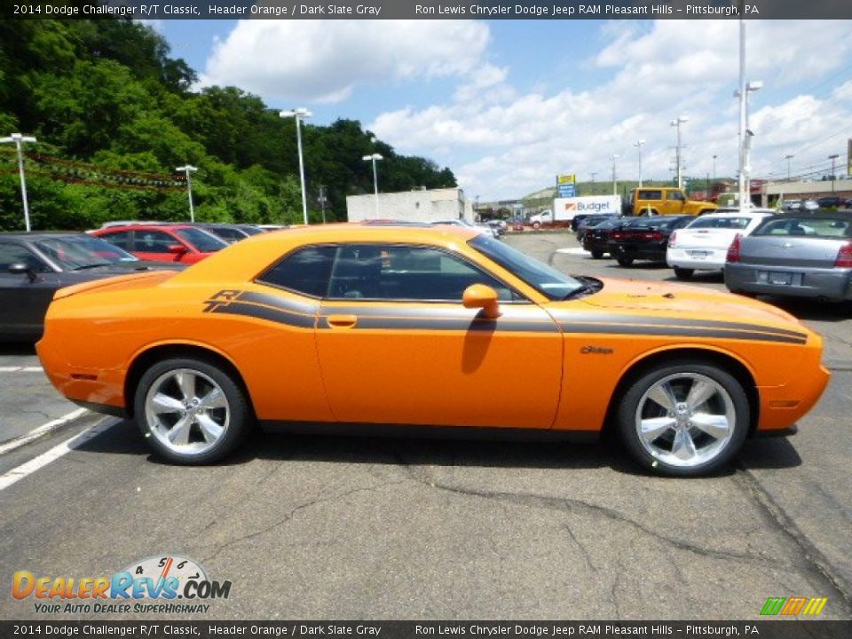 2014 Dodge Challenger R/T Classic Header Orange / Dark Slate Gray Photo #6