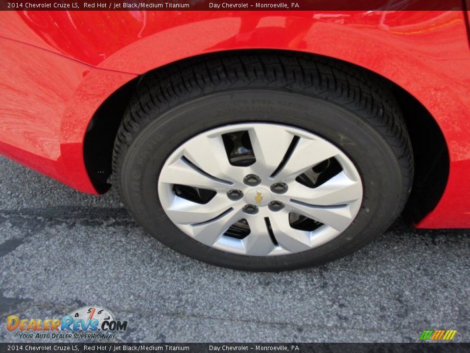 2014 Chevrolet Cruze LS Red Hot / Jet Black/Medium Titanium Photo #3