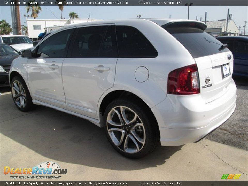 2014 Ford Edge Sport White Platinum / Sport Charcoal Black/Silver Smoke Metallic Photo #4