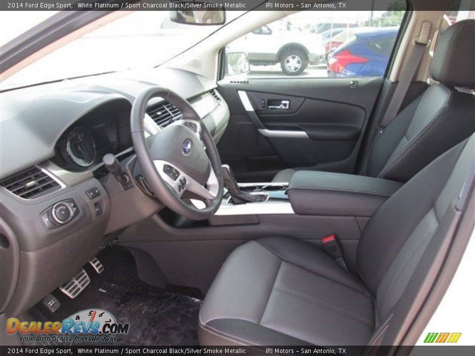 2014 Ford Edge Sport White Platinum / Sport Charcoal Black/Silver Smoke Metallic Photo #8