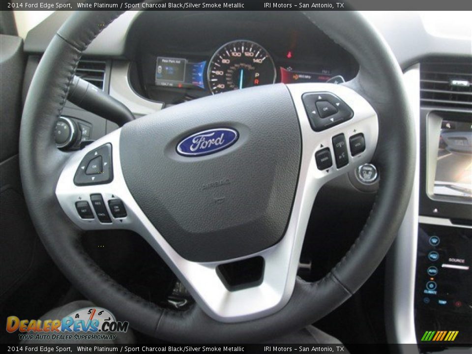 2014 Ford Edge Sport White Platinum / Sport Charcoal Black/Silver Smoke Metallic Photo #13