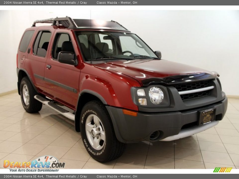 2004 Nissan Xterra SE 4x4 Thermal Red Metallic / Gray Photo #1