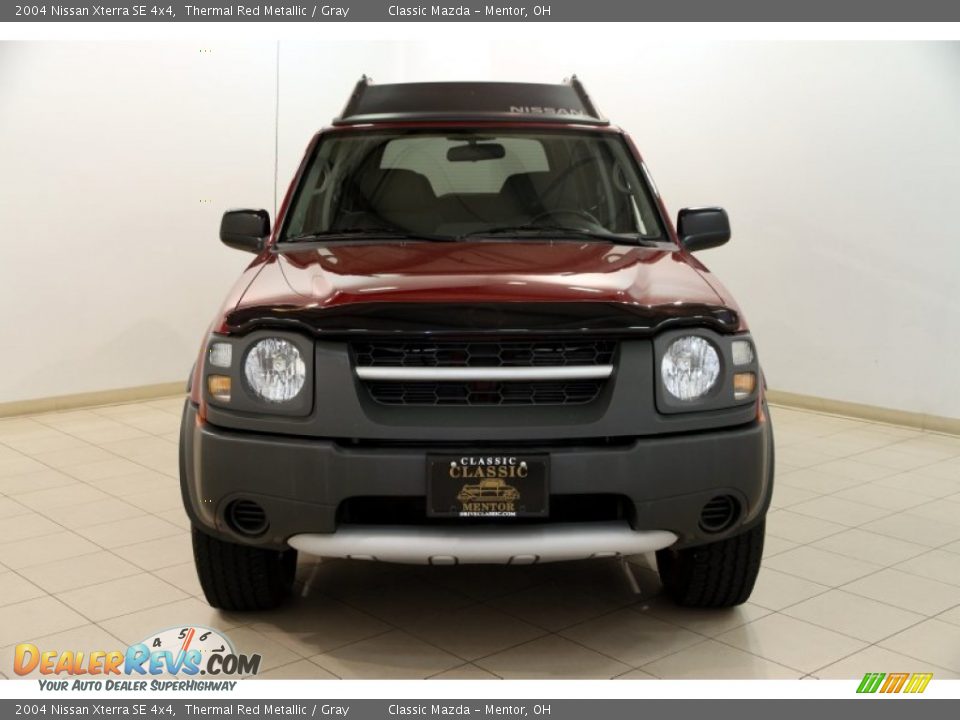 2004 Nissan Xterra SE 4x4 Thermal Red Metallic / Gray Photo #2