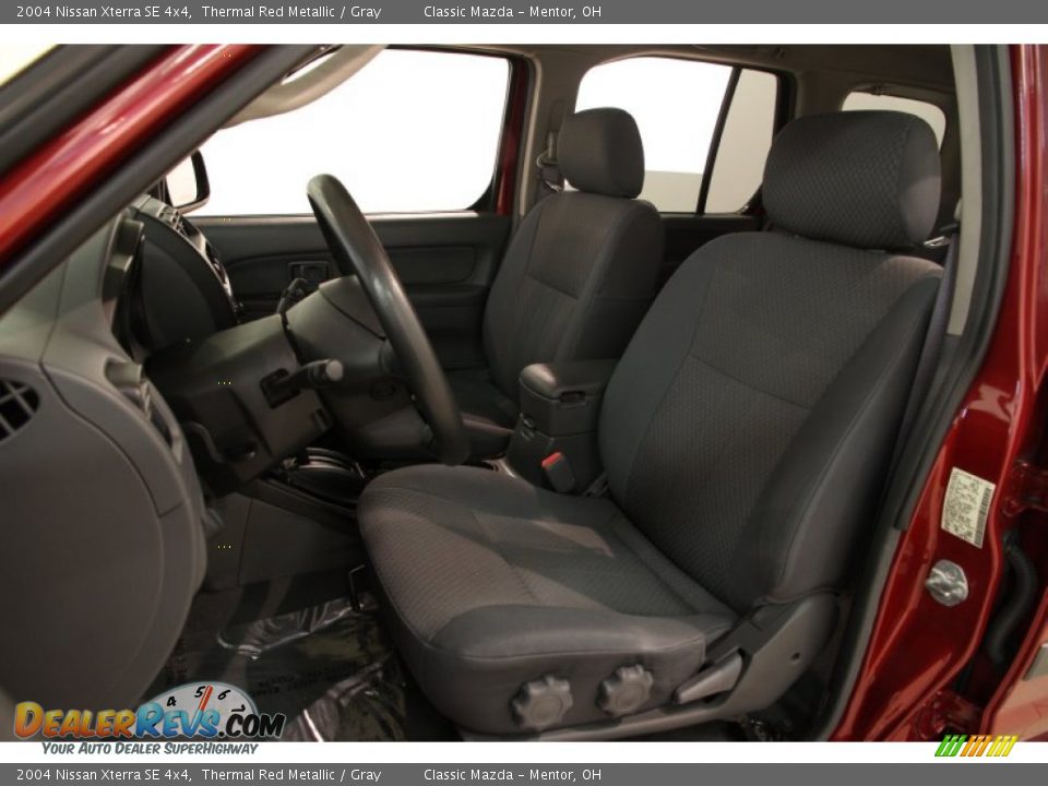 2004 Nissan Xterra SE 4x4 Thermal Red Metallic / Gray Photo #4