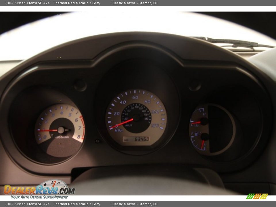2004 Nissan Xterra SE 4x4 Thermal Red Metallic / Gray Photo #5