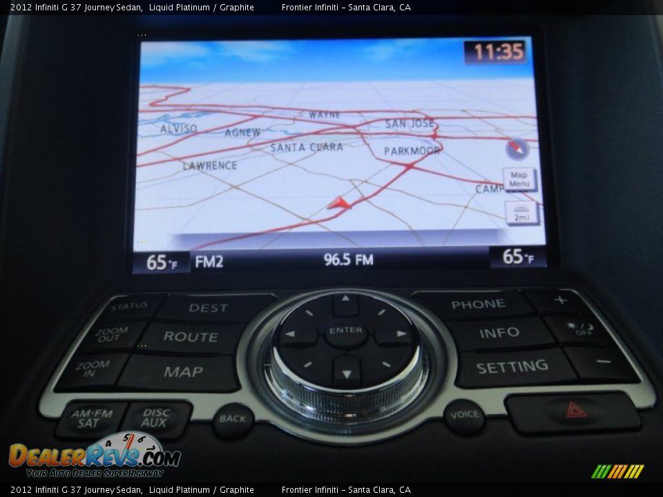 2012 Infiniti G 37 Journey Sedan Liquid Platinum / Graphite Photo #10