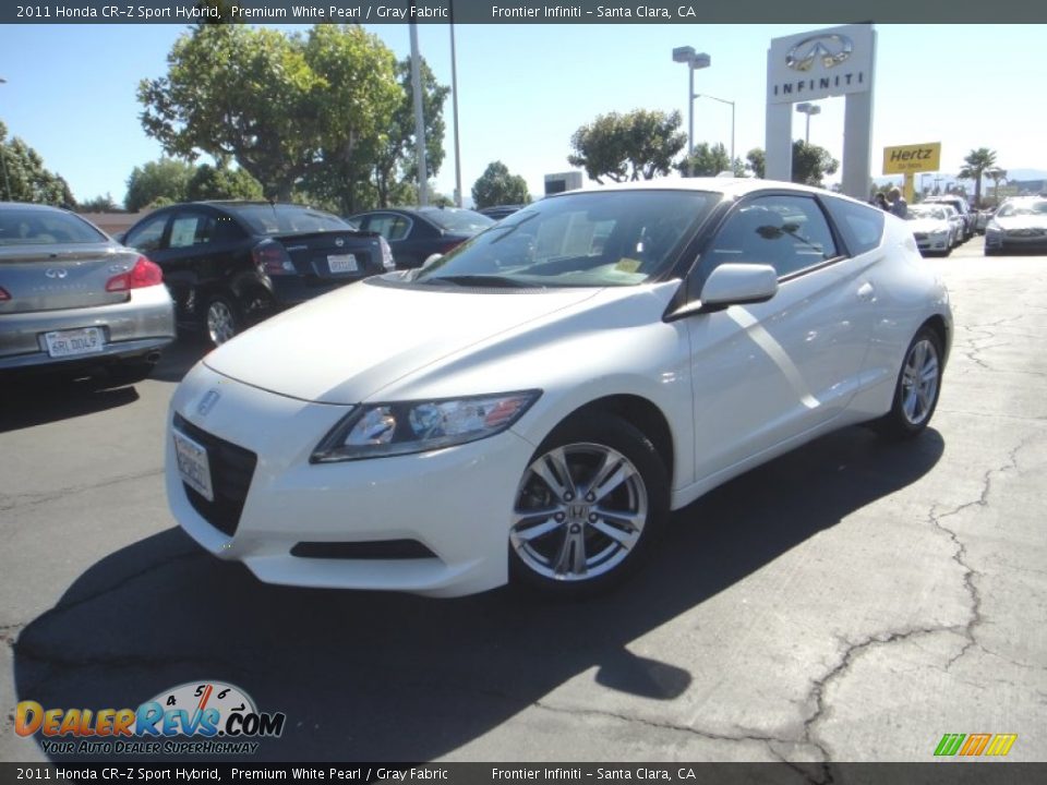 2011 Honda CR-Z Sport Hybrid Premium White Pearl / Gray Fabric Photo #1
