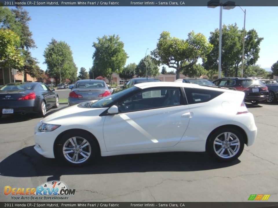 2011 Honda CR-Z Sport Hybrid Premium White Pearl / Gray Fabric Photo #2