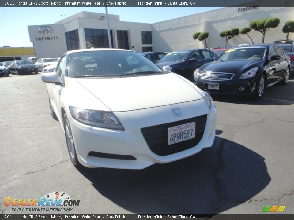 2011 Honda CR-Z Sport Hybrid Premium White Pearl / Gray Fabric Photo #3